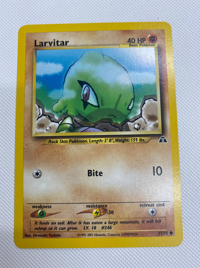 Larvitar 57/75 Neo Discovery Pokemon Card Common NM