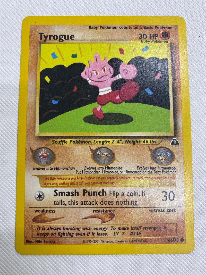 Tyrogue 66/75 Neo Discovery Unlimited Edition Common Pokemon Card Near Mint
