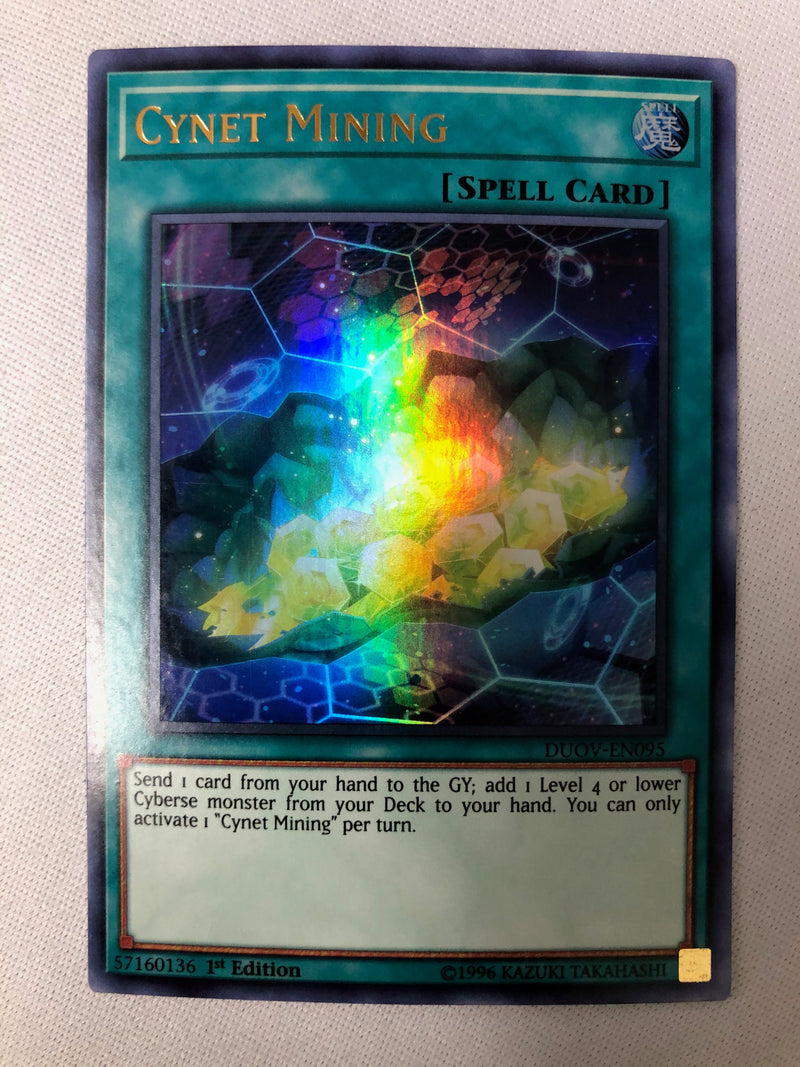Yugioh Cynet Mining DUOV-EN095 1st Edition Ultra Rare NM Yugioh Cynet Mining DUOV-EN095 1st Edition Ultra Rare NM