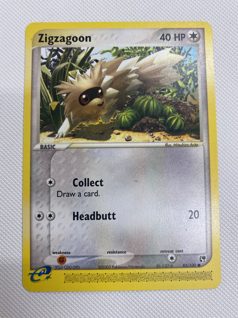 Zigzagoon 85/100  EX Sandstorm Pokemon Card Common Near Mint