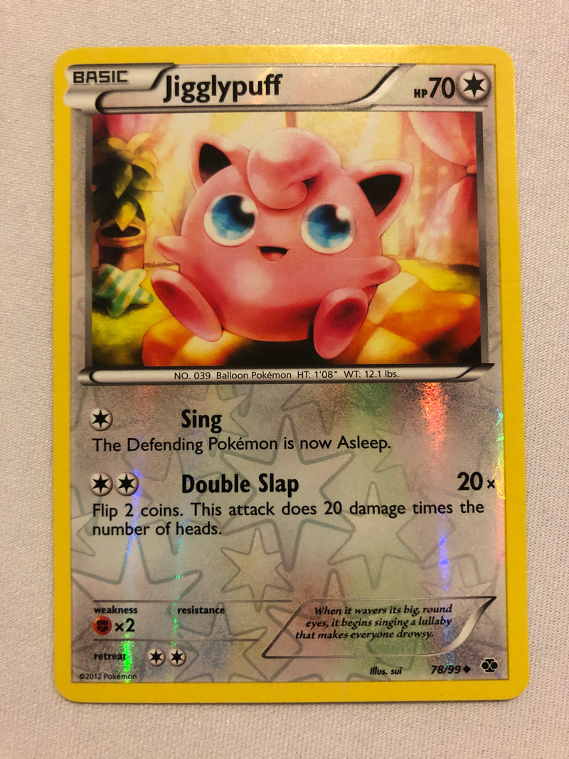 Jigglypuff 78/99 Uncommon BW Next Destinies Reverse Holo Pokemon Card Near Mint