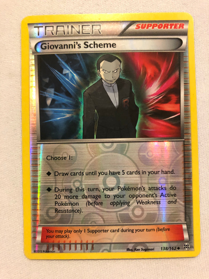 GIOVANNI'S SCHEME 138/162 Breakthrough Reverse Holo Pokemon Card Near Mint