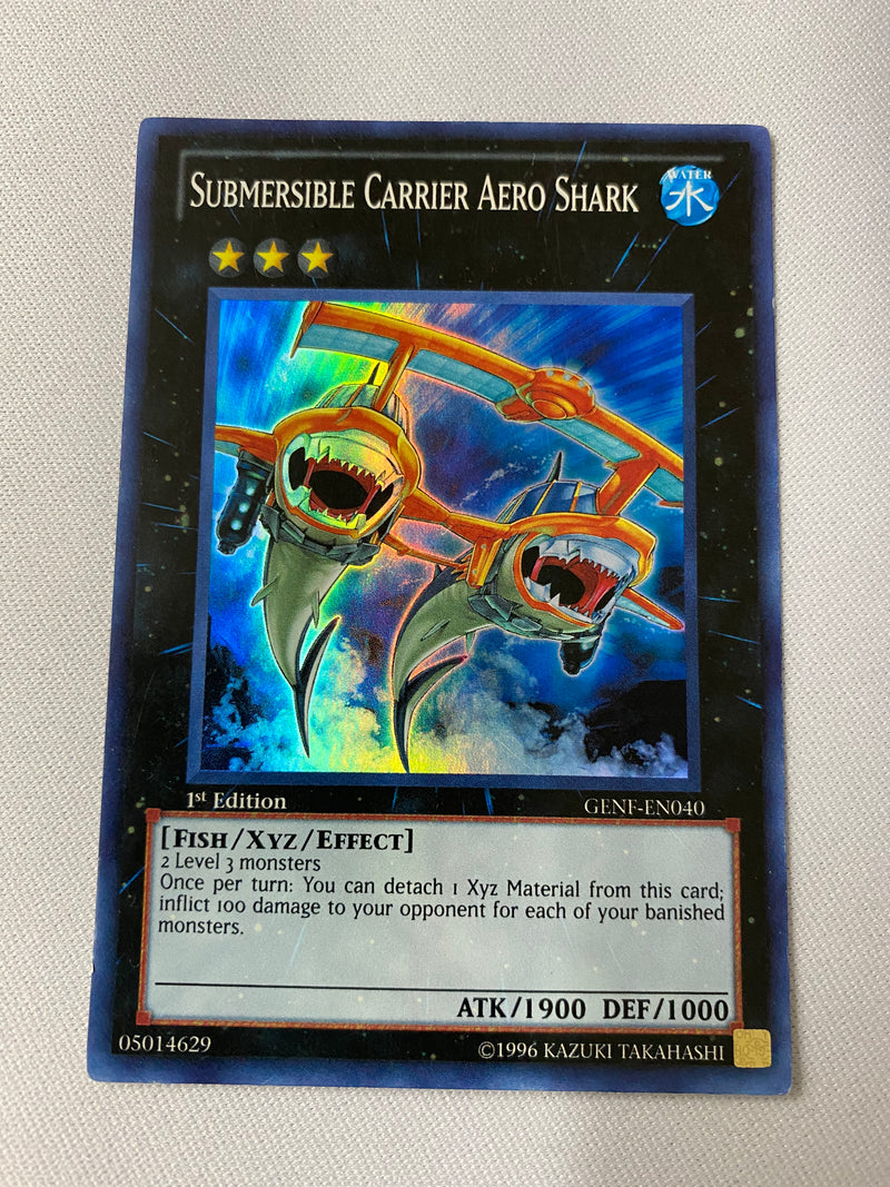 Yugioh Submersible Carrier Aero Shark  GENF-EN040  Super Rare NM