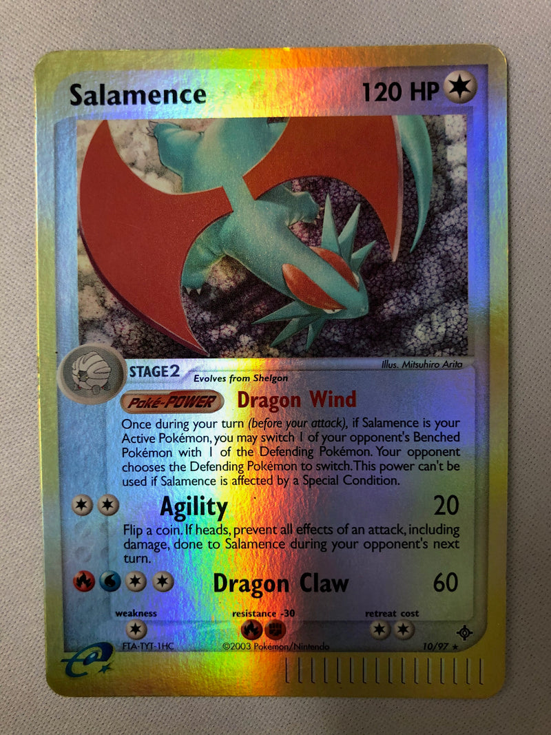 Salamence 10/97 EX Dragon Rare Reverse Holo Rare Pokemon Card NM
