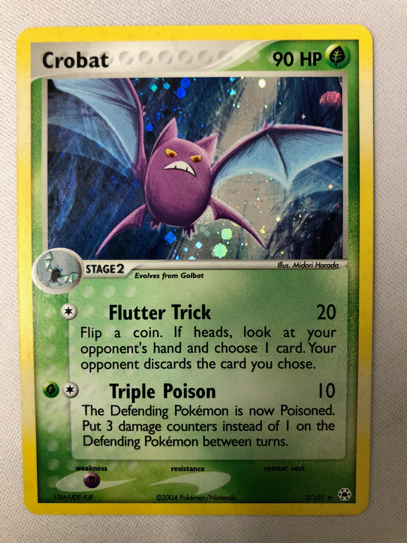 Crobat 3/101 Hidden Legends Holo Rare Pokemon Card NM