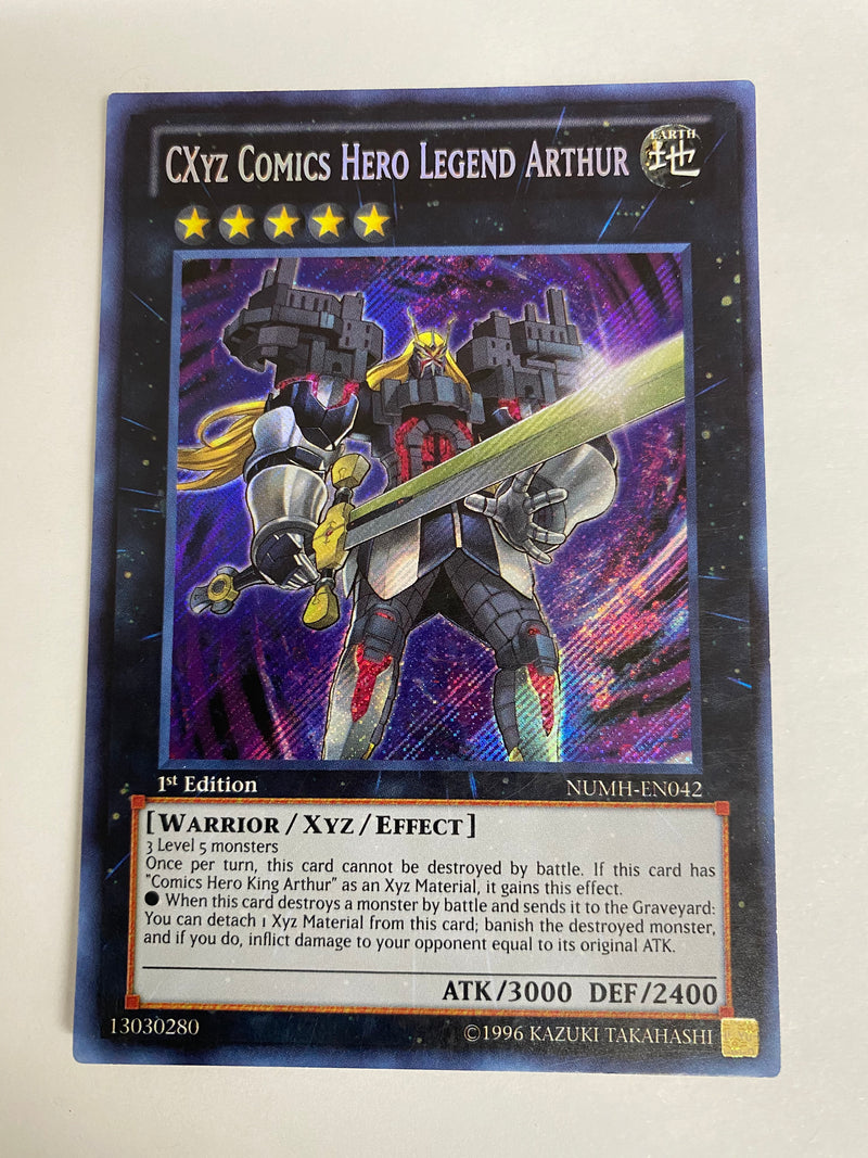 Yugioh CXyz Comics Hero Legend Arthur NUMH-EN042  Secret Rare 1st Edition NM