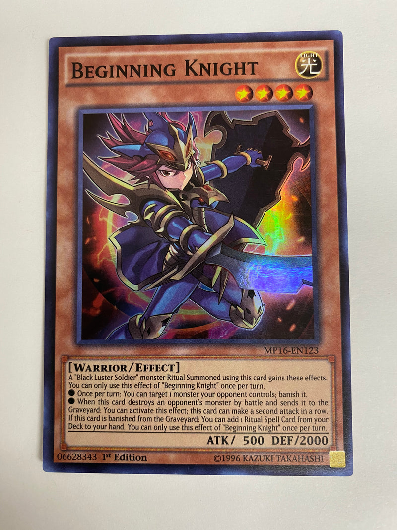 Yugioh Beginning Knight  MP16-EN123  Super Rare 1st Edition NM