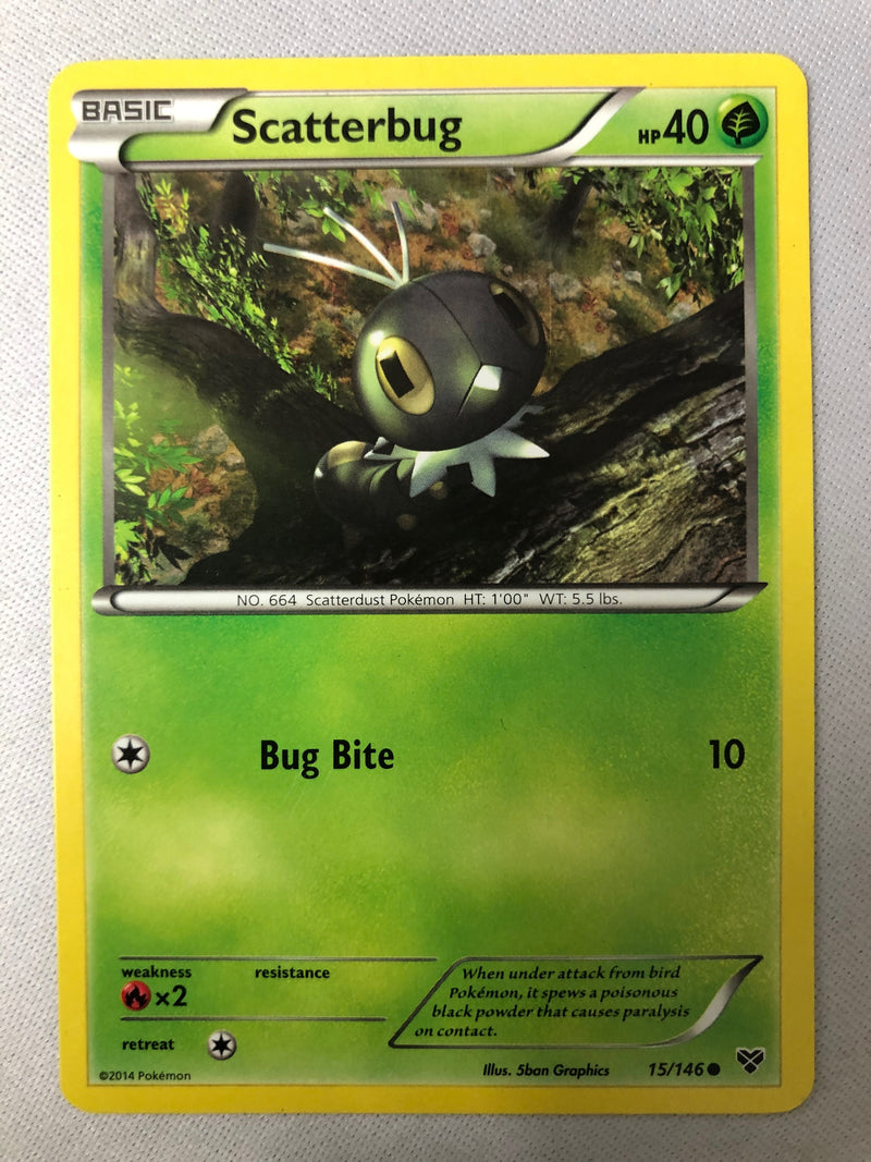Scatterbug 15/146 XY Base Set Common Non Holo Pokemon Card NM