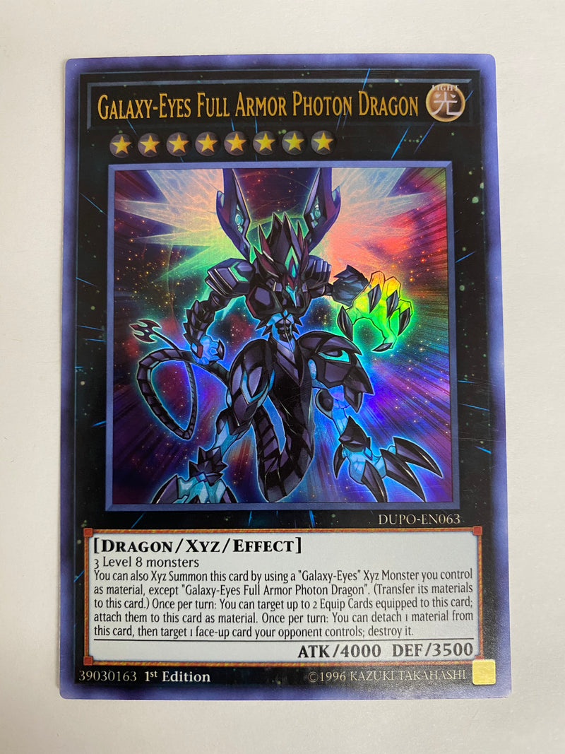 Yugioh German Galaxy-Eyes Full Armor Photon Dragon DUPO-EN063 Ultra Rare 1st NM