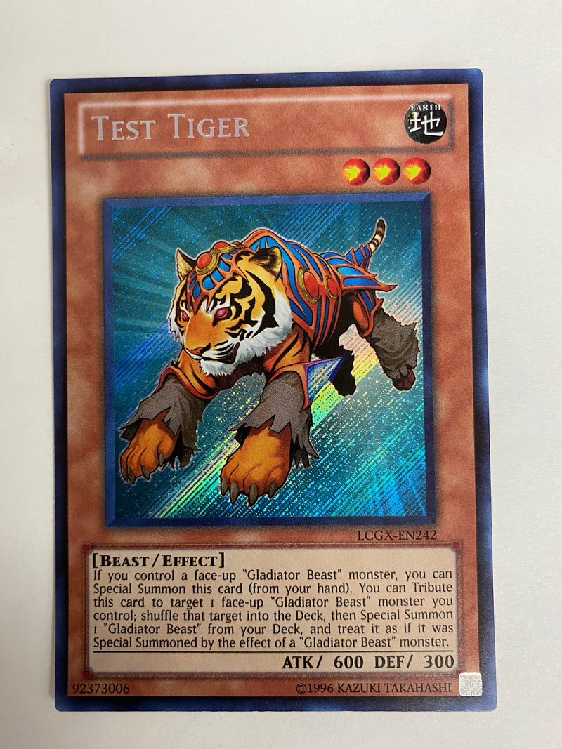 Yugioh  Test Tiger  LCGX-EN242  Secret Rare  Near Mint