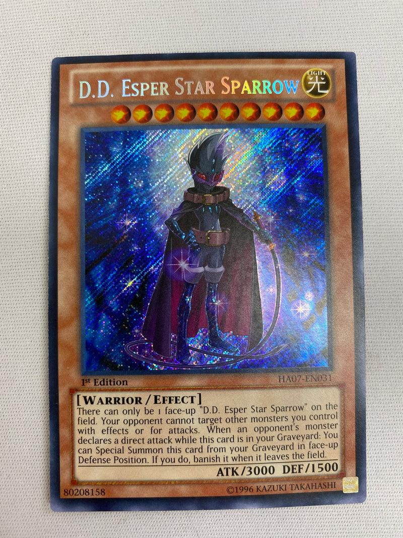 Yugioh D.D. Esper Star Sparrow HA07-EN031 1st Edition Secret Rare NM