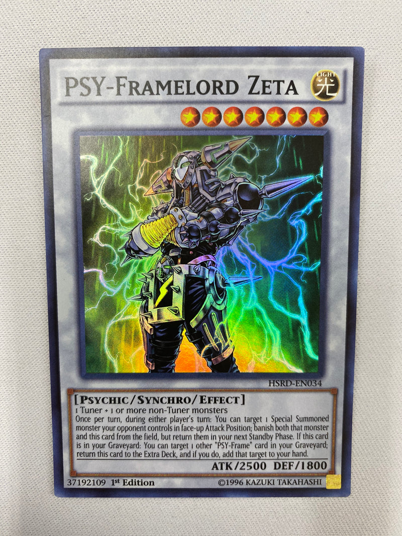 Yugioh PSY-Framelord Zeta - HSRD-EN034  Super Rare  1st Edition Near Mint