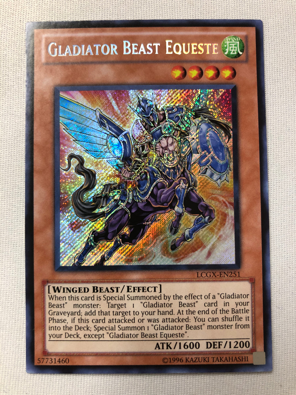 yugioh new gladiator beast cards Yugioh Gladiator Beast Equeste LCGX-EN251 Secret Rare Unlimited Editio