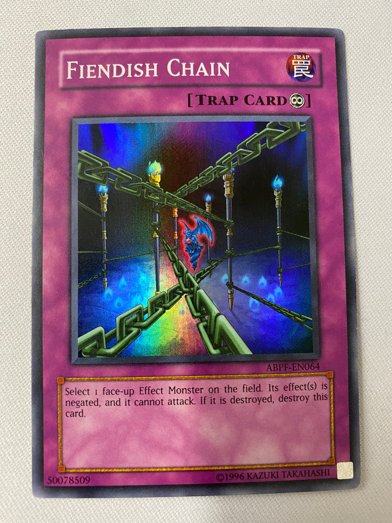 Yugioh Fiendish Chain  ABPF-EN064  Super Rare  Unlimited Edition Near Mint