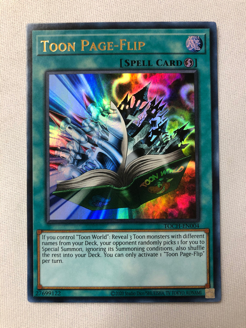 Yugioh Toon Page Flip Ultra Rare TOCH-EN004 Unlimited Edition Near Min Yugioh Toon Page Flip Ultra Rare TOCH-EN004 Unlimited Edition Near Min