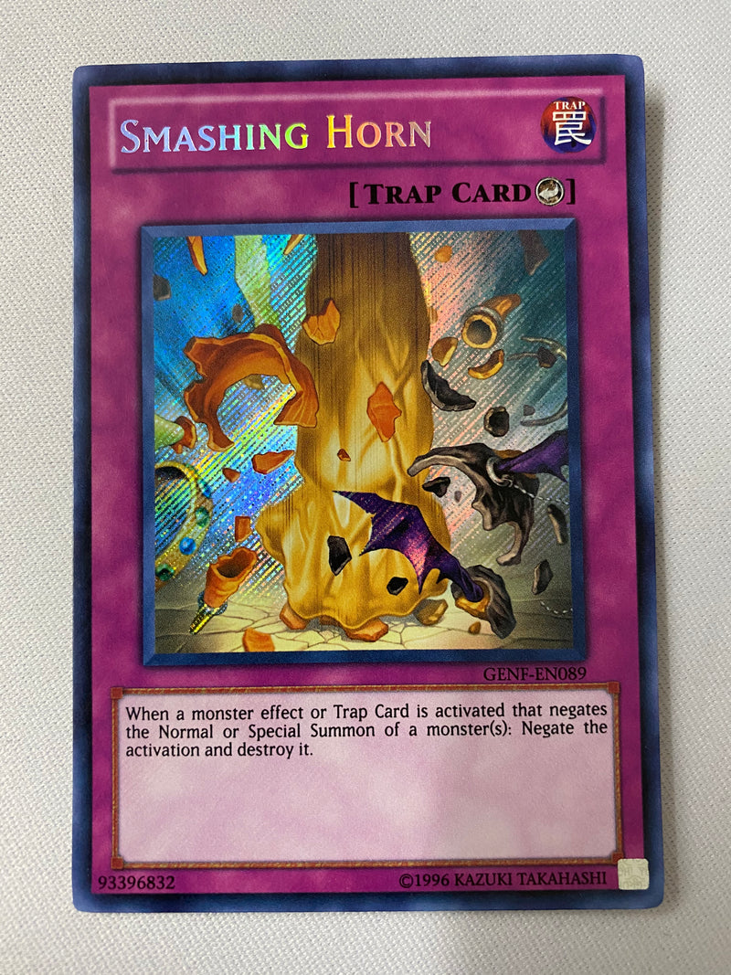 Yugioh Smashing Horn GENF-EN089 Secret Rare 1st Edition NM