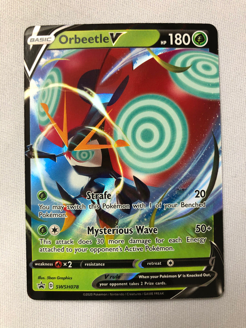 Orbeetle V SWSH078 Black Star Promo Holo Rare Pokemon Card Near Mint