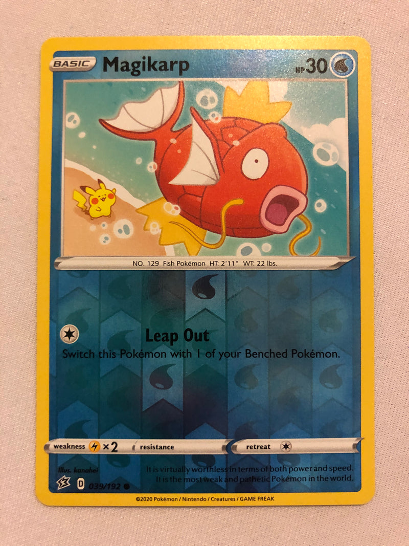Magikarp 039/192 Rebel Clash Reverse Holo Rare Pokemon Card Near Mint