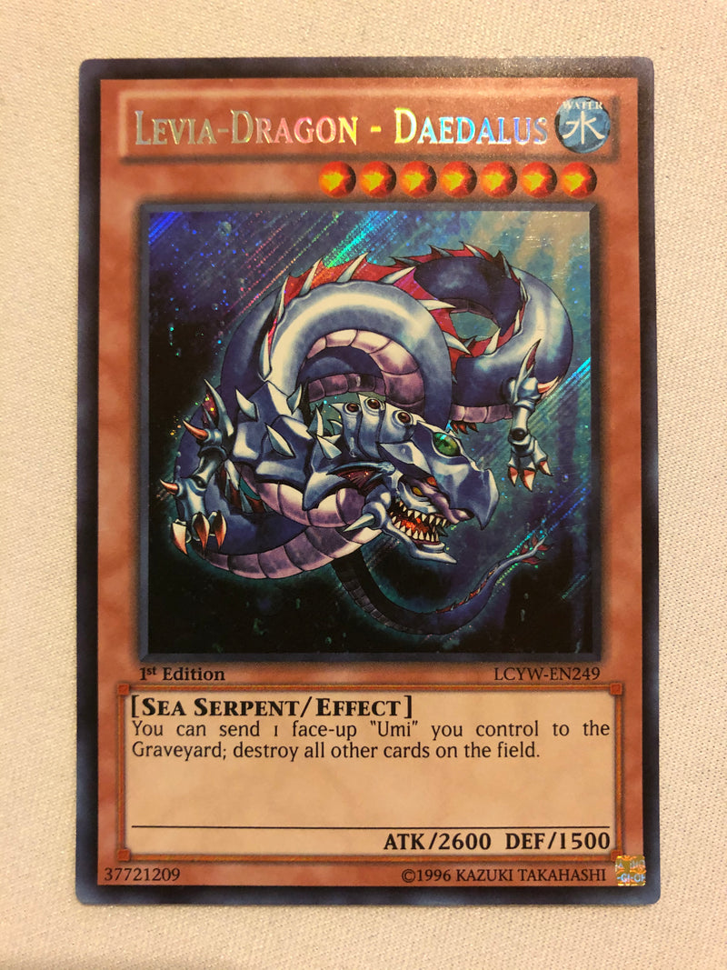Yugioh Levia-Dragon - Daedalus LCYW-EN249 Secret Rare 1st Edition Near Mint