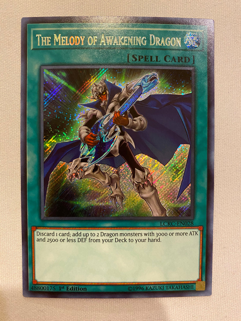 Yugioh The Melody of Awakening Dragon  LCKC-EN028  Secret Rare 1st Edition NM