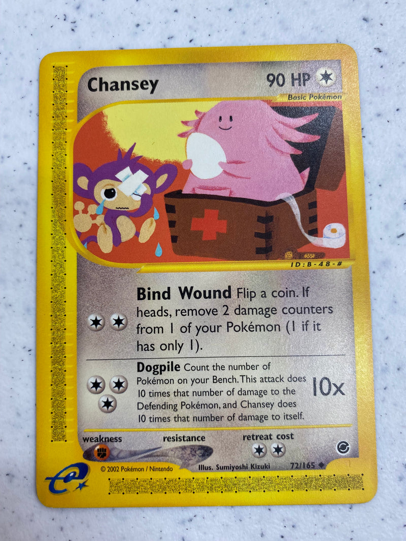 Chansey 72/165 Expedition Uncommon Pokemon Card NM