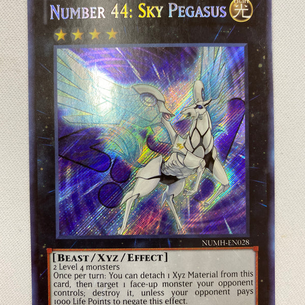 pegasus card yugioh Yugioh Number 44: Sky Pegasus NUMH-EN028 Secret Rare NM