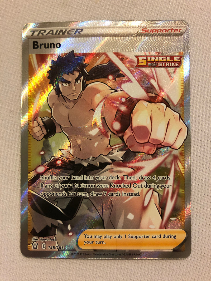 Bruno 158/163 Holo Rare Battle Styles Pokemon Card Near Mint