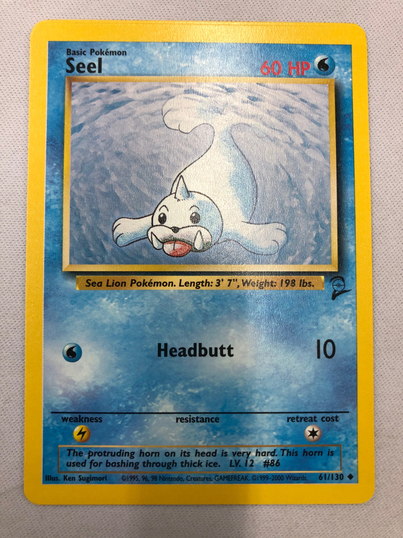 Seel 61/130 Base Set 2 Uncommon Pokemon Card Near Mint