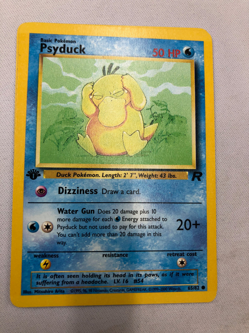 Psyduck 65/82 Team Rocket 1st Edition Common NM