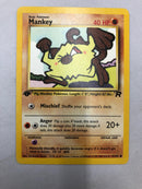 Mankey 61/82 Team Rocket 1st Edition Common Pokemon Card Near Mint