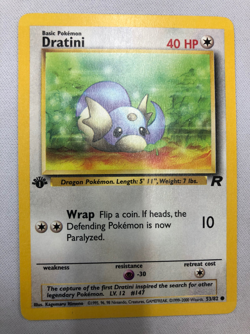 Dratini 53/82 Team Rocket 1st Edition Common Pokemon Card NM