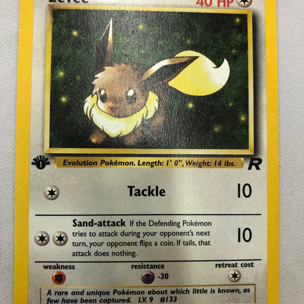 Eevee 55/82 Team Rocket 1st Edition Common Pokemon Card NM