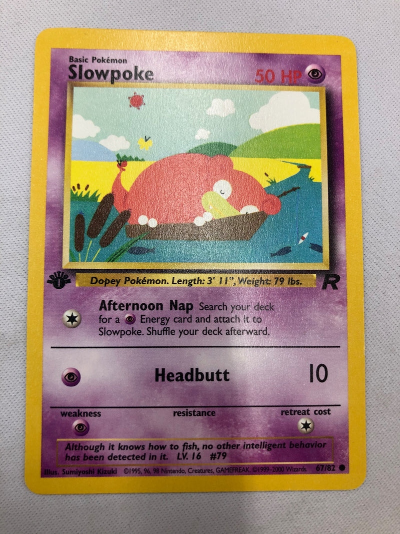 Slowpoke 67/82 Team Rocket 1st Edition Common Pokemon Card NM
