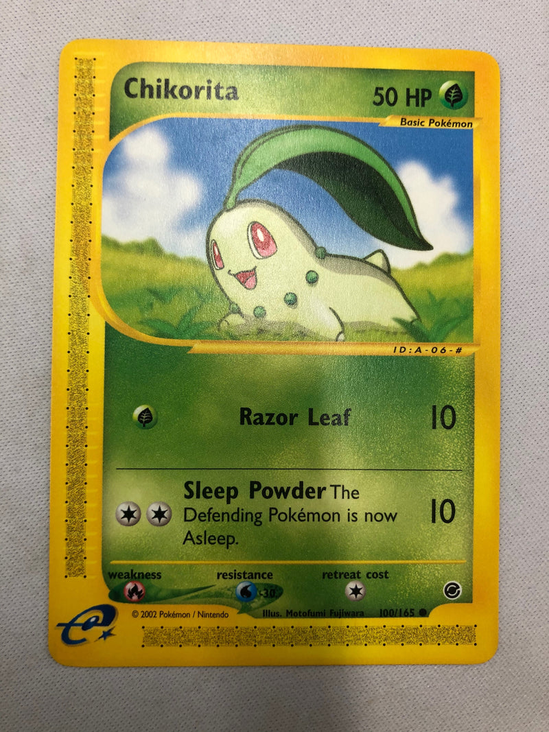 Chikorita 100/165 Expedition Common Unlimited Edition Near Mint