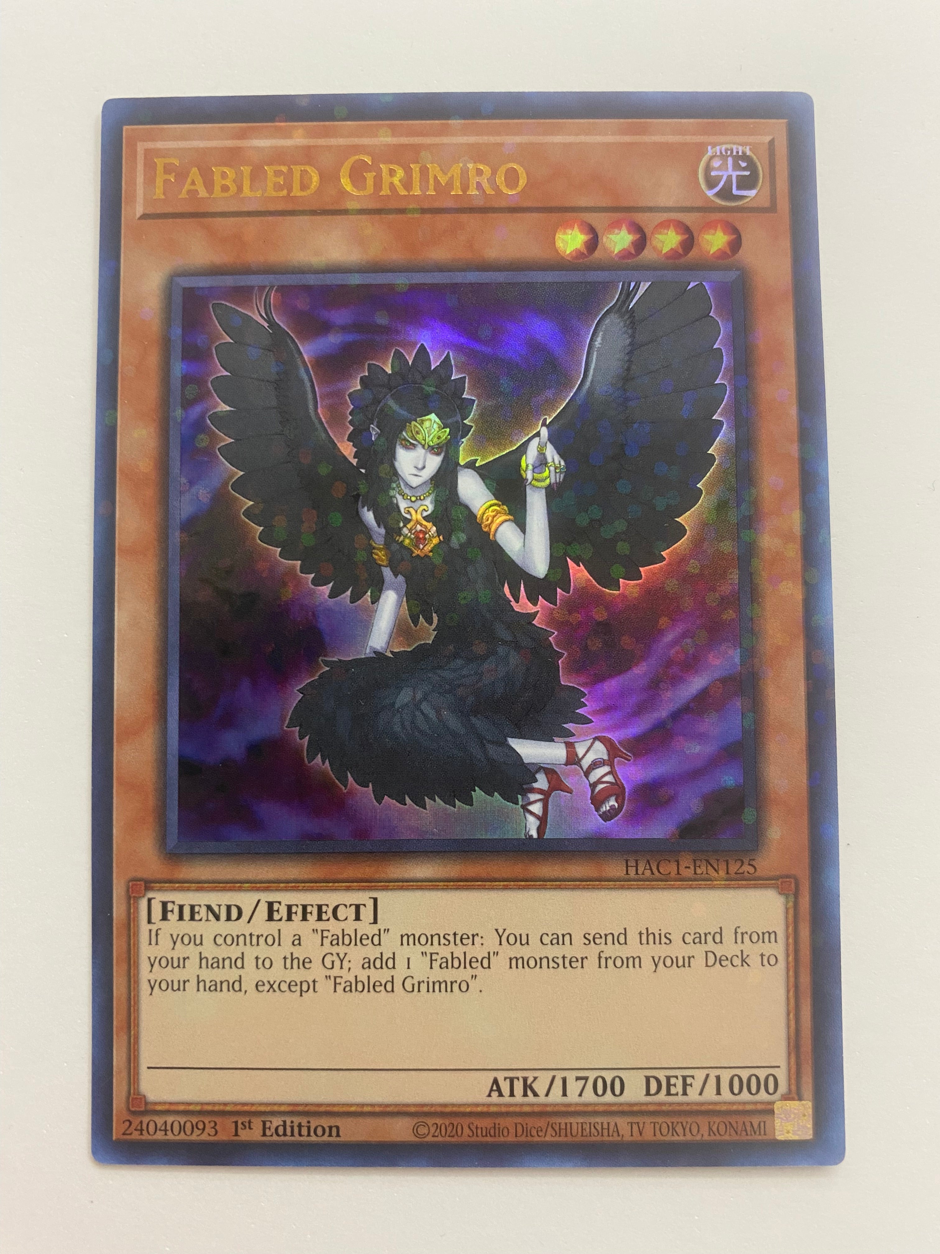 fabled deck yugioh Yugioh Fabled Grimro HAC1-EN125 Duel Terminal Ultra Rare 1st Edition N