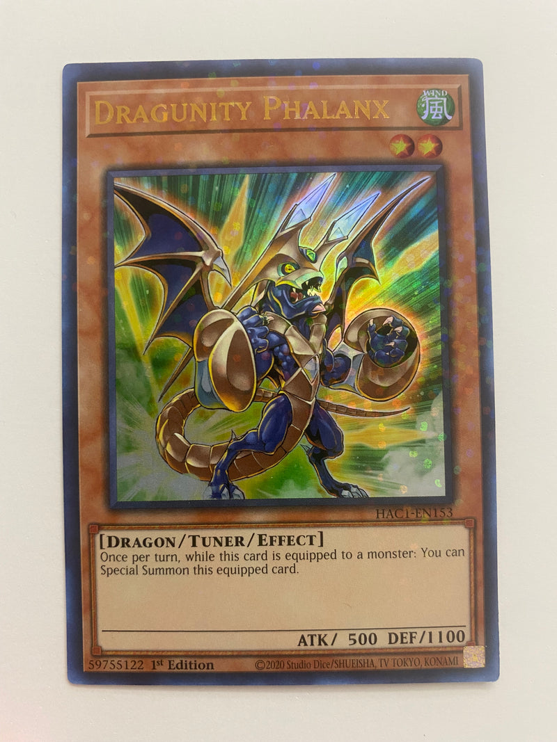 yugioh dragunity cards Yugioh Dragunity Phalanx HAC1-EN153 Dual Terminal Ultra Rare 1st Editi