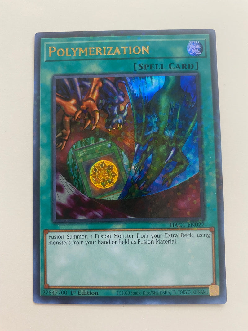 Yugioh Polymerization HAC1-EN022 Duel Terminal Ultra Rare 1st Edition Yugioh Polymerization HAC1-EN022 Duel Terminal Ultra Rare 1st Edition