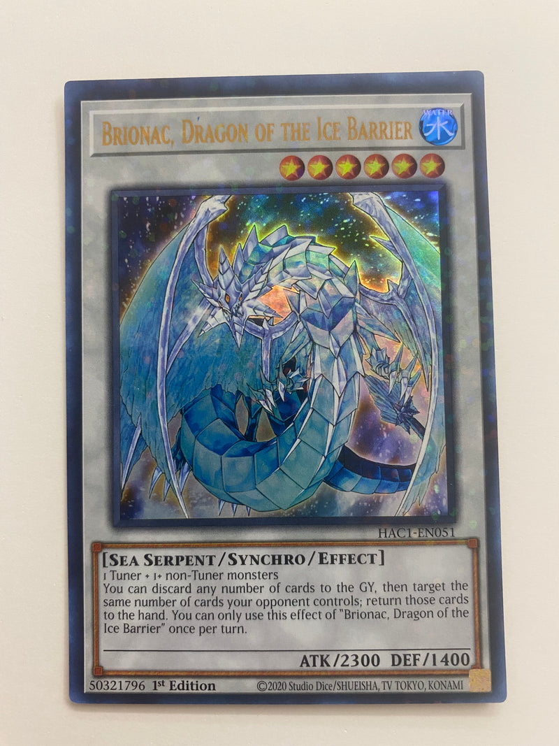 Yugioh Brionac Dragon of the Ice Barrier HAC1-EN051 Duel Terminal Ultra 1st Edition NM