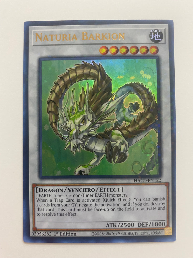 Yugioh Naturia Barkion HAC1-EN122  Duel Terminal Ultra Rare 1st Edition Near Mint