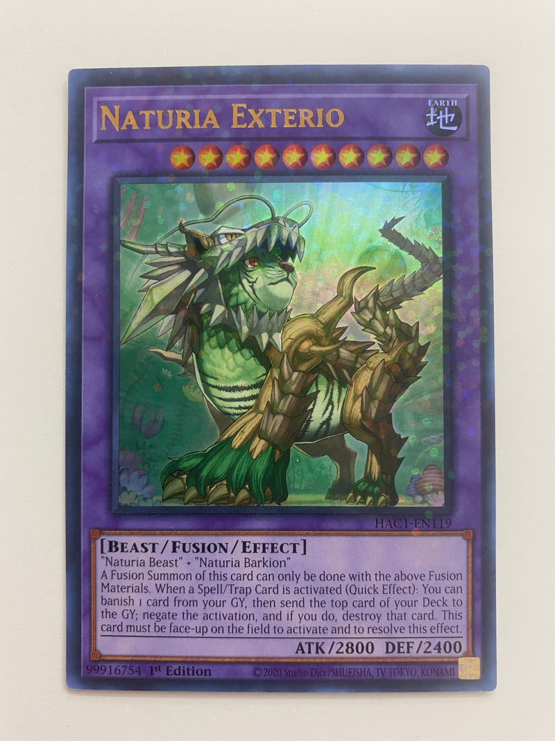 Yugioh Naturia Exterio HAC1-EN119 Duel Terminal Ultra Rare 1st Edition Yugioh Naturia Exterio HAC1-EN119 Duel Terminal Ultra Rare 1st Edition