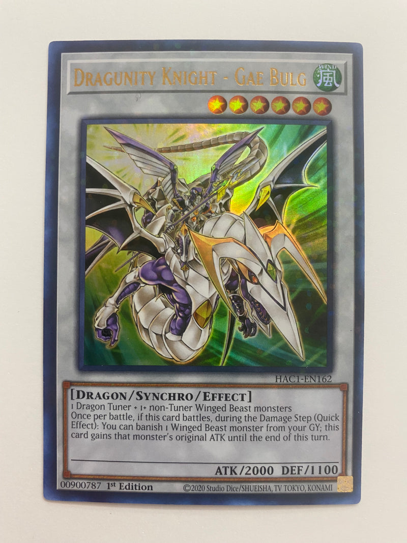 Yugioh Dragunity Knight Gae Bulg HAC1-EN162 Duel Terminal Ultra 1st Edition Near Mint)