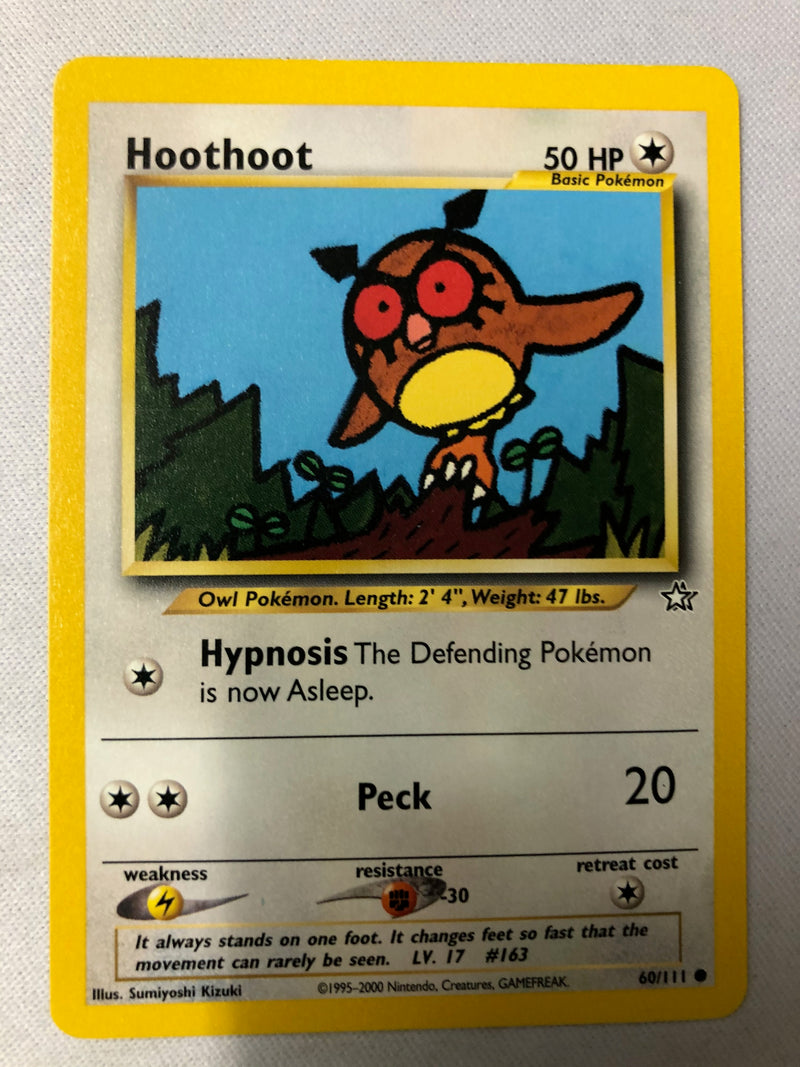 Hoothoot 60/111 Neo Genesis Unlimited Edition Common Near Mint