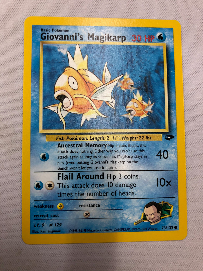 Giovanni's Magikarp 73/132 Gym Challenge Unlmited Edition Common Near Mint