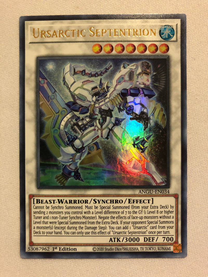 Yugioh Ursarctic Septentrion ANGU-EN034 Ultra Rare 1st Edition Near Mint