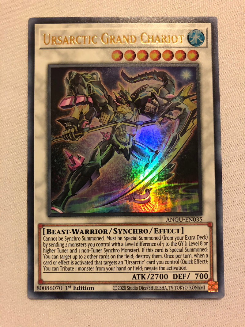 Yugioh Ursarctic Grand Chariot ANGU-EN035 Ultra Rare 1st Edition Near Mint