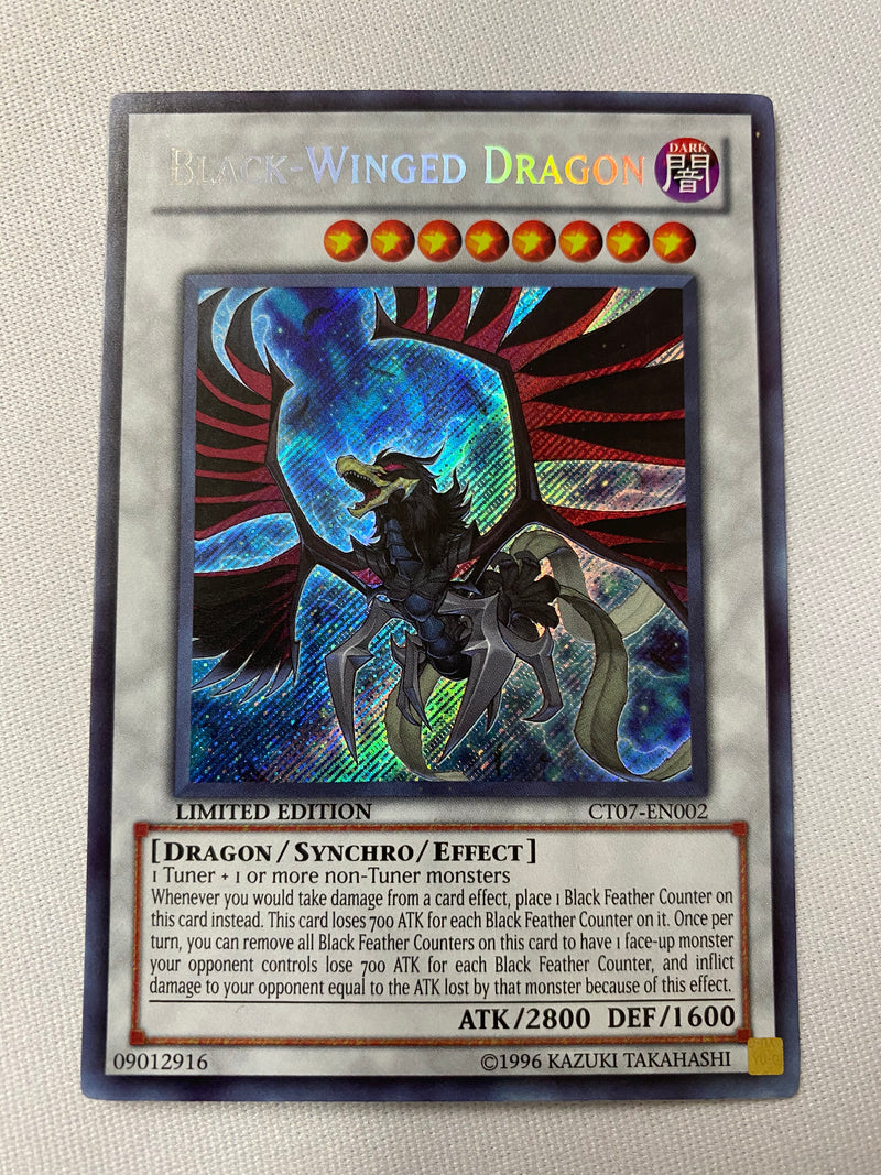 Yugioh Black-Winged Dragon CT07-EN002 Secret Rare NM Yugioh Black-Winged Dragon CT07-EN002 Secret Rare NM