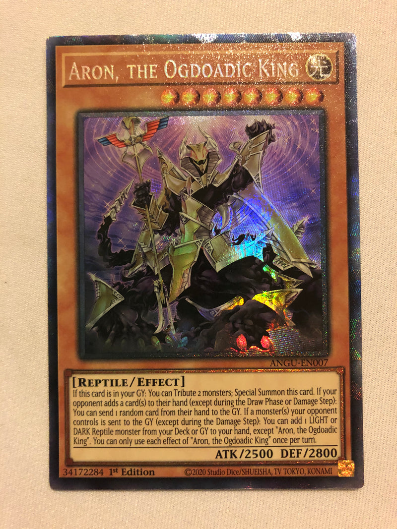 Yugioh Aron, the Ogdoadic King ANGU-EN007 Collectors Rare 1st Edition Near Mint