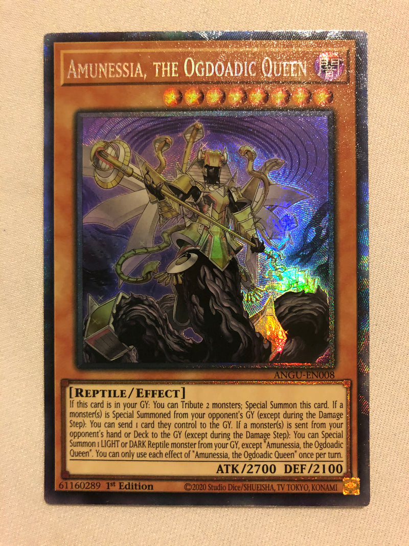 Yugioh Amunessia, the Ogdoadic Queen ANGU-EN008 Collectors Rare 1st Near Mint