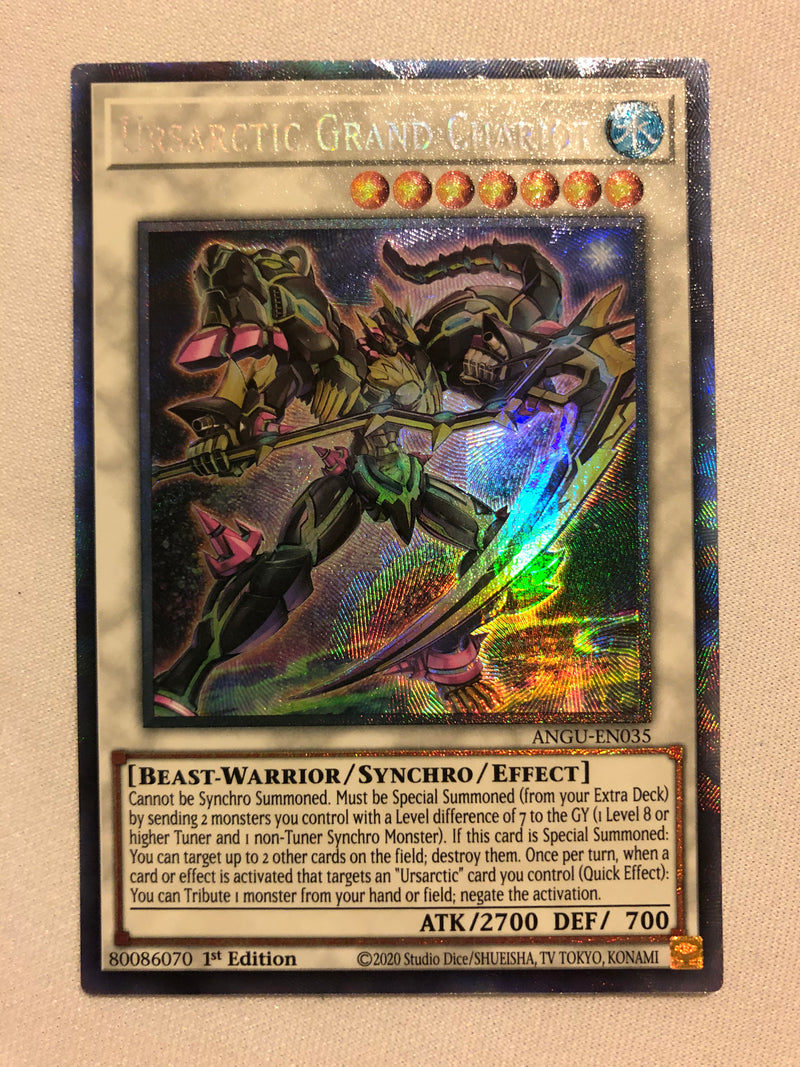Yugioh Ursarctic Grand Chariot ANGU-EN035 Collectors Rare 1st Edition Near Mint