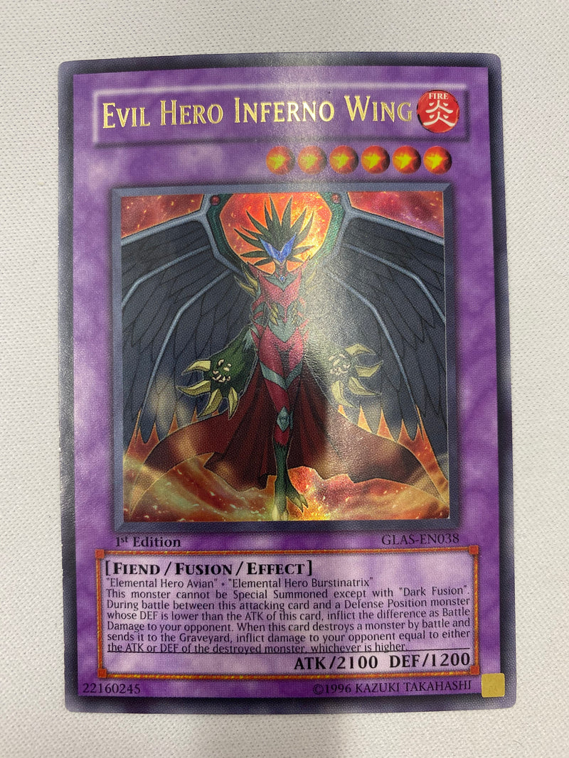Yugioh  Evil Hero Inferno Wing 1st  Edition Ultra Rare NM